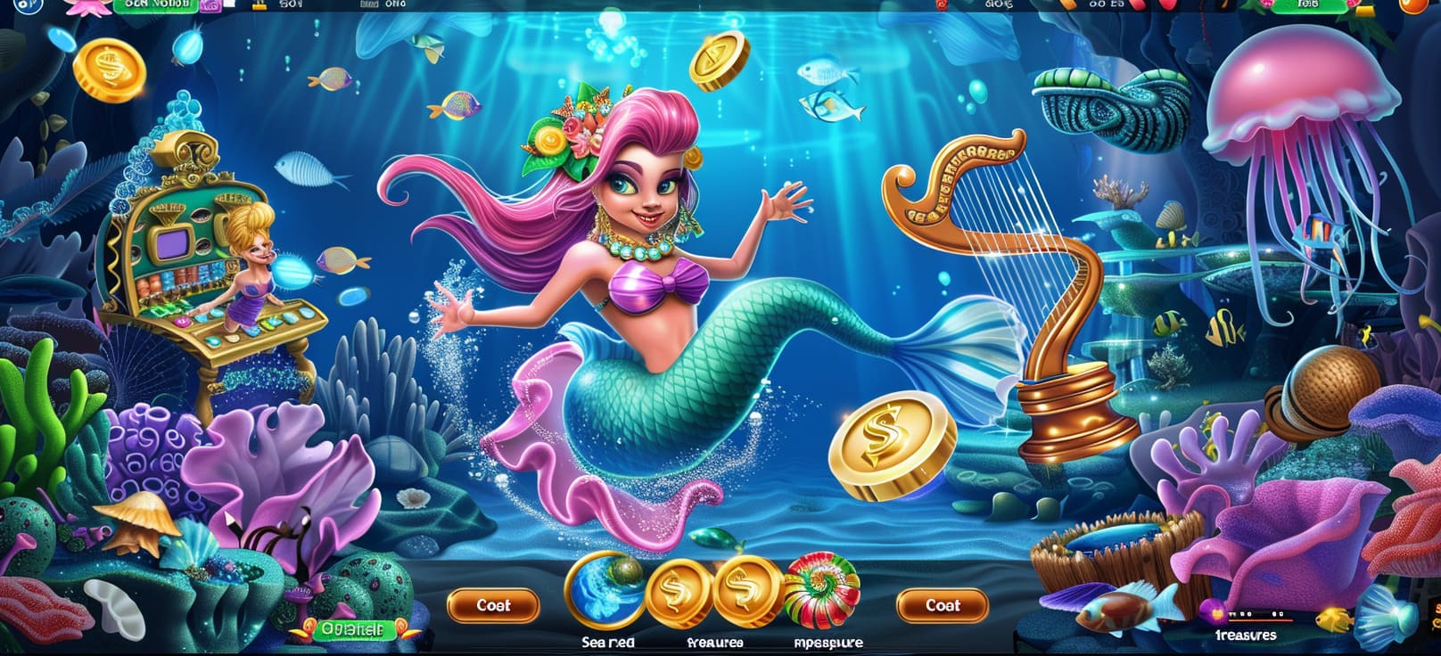 Caça-níqueis de sereia online com tesouros do mar no clubebr cassino